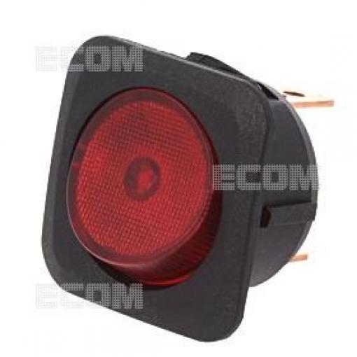Kolébkový vypínač R13-203B-01-BR, 250 V / 10 A, ON-OFF, černý