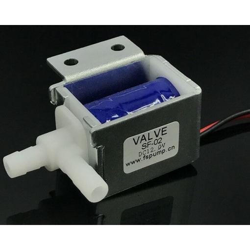 Elektromagnetický ventil 12 V DC na vodu, plastový, vývody 5,5 mm