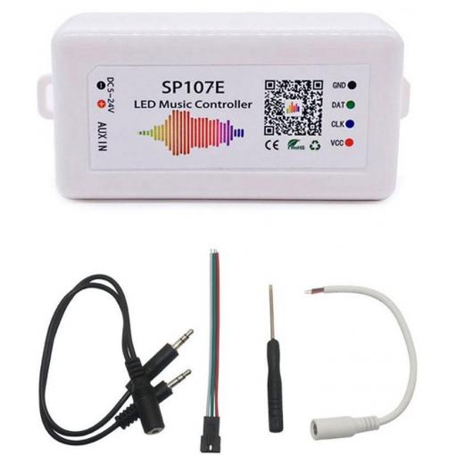 Bluetooth ovládač SP107E pro LED pásek RGB - barevná hudba