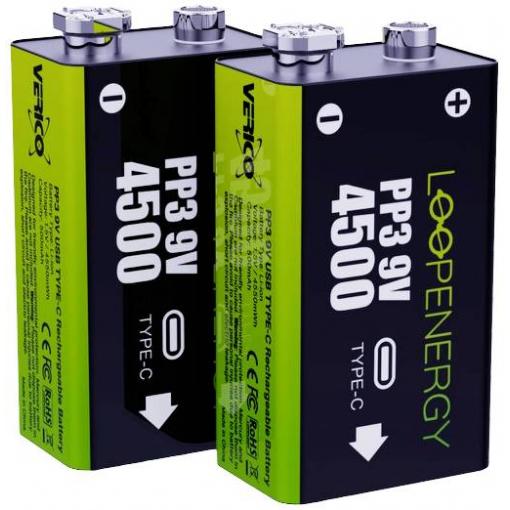 Verico LoopEnergy USB-C akumulátor 9 V Li-Ion 500 mAh 7.4 V 2 ks