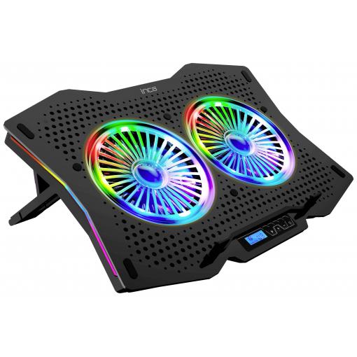 INCA INC-606TGS chladicí podložka pod notebook USB HUB, nastavitelná výška