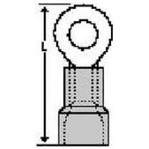 Molex 190670088 kulaté kabelové oko Ø otvoru=18 mm 1 ks Bulk