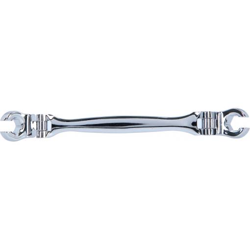 KS Tools 518.0528 Otevřený oboustranný očkový klíč, s dvojitým kloubem, 10 x 11 mm