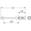 KS Tools 517.1194 Hlavice na zapalovací svíčky 3/8 s kloubem, dlouhá, 21 mm