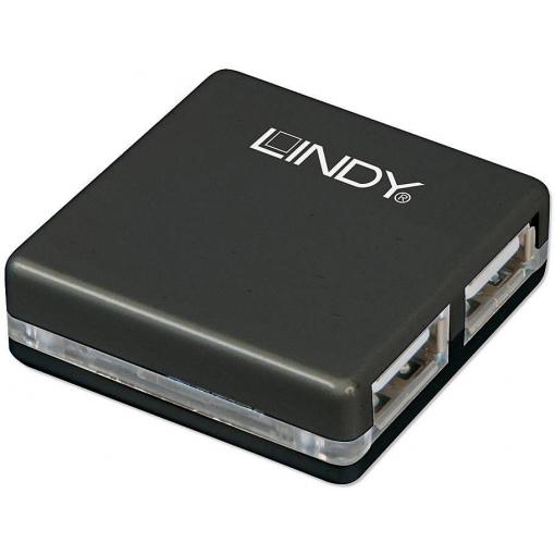 LINDY 42742 4 porty USB Hub černá