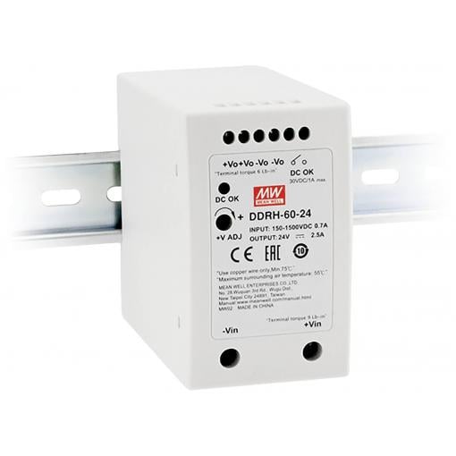 MEAN WELL DDRH-60-12 DC/DC měnič napětí 12 V 5 A 60 W Počet výstupů: 1 x Obsah 1 ks