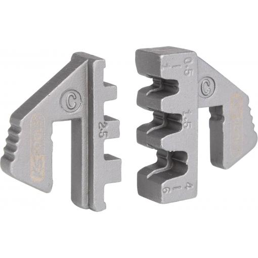 Pár krimpovacích vložek pro ploché konektory 4,8 a 6,3 mm, Ø 0,5 - 6,0 mm KS Tools 115.1417