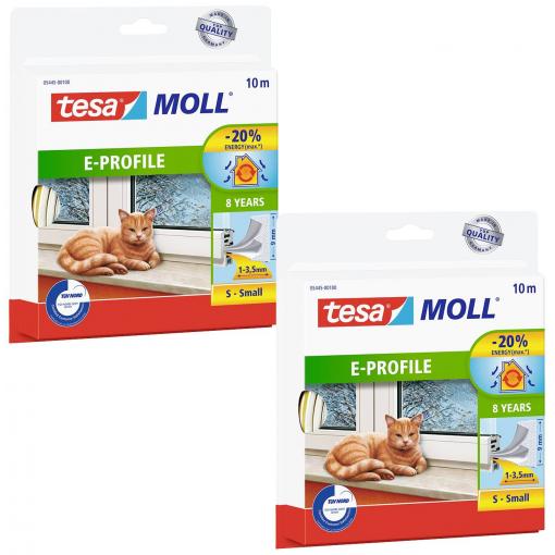 tesa E-PROFIL 05445-00500-00 těsnicí páska bílá (d x š) 10 m x 9 mm 2 ks