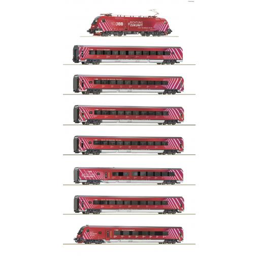 Roco 5500002 Sada 8 ks Railjet 100 let ÖBB
