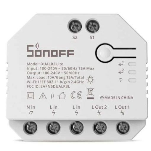 Sonoff Dual R3 dvoukanálový WiFi spínač, 230 V / 10 A