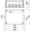 OBO Bettermann 7205754 rozbočovací skříň Se šroubovými svorkami, bez halogenů (d x š) 190 mm x 150 mm 1 ks