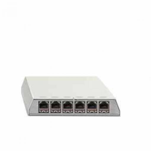 Rutenbeck PP-Cat.6A #23611106 6 portů patch panel CAT 6A čistě bílá