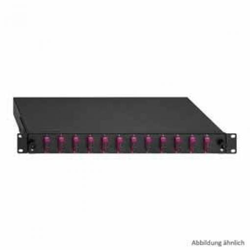 Rutenbeck 12 x SC-D OS2 grün rozvodná skříň LWL 12 portů SC osazený 1 U