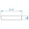 Deko Light 988084 I-03-15 zakrytí plast (š x v x h) 21.60 x 4 x 1000 mm 1 m