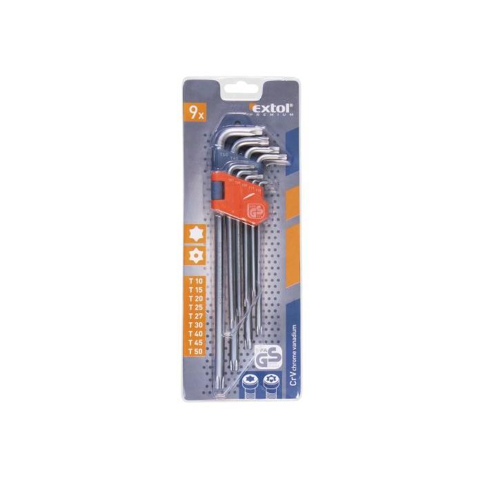 L Klíče Torx Prodloužené Sada 9ks T10 50 Extol Premium 8819412 Půhycz 1403