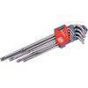 L-klíče TORX prodloužené, sada 9 ks, T10–T50, EXTOL PREMIUM