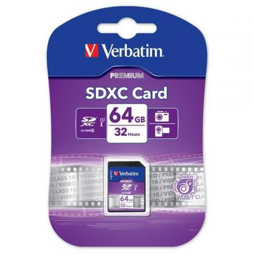 Paměťová karta VERBATIM SDXC 64GB Class 10