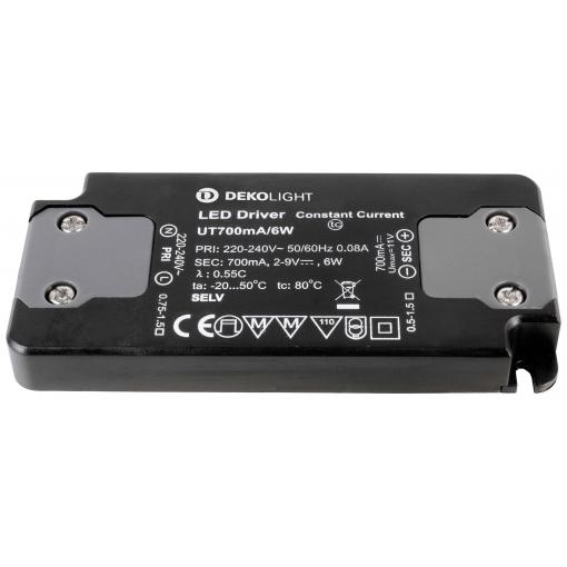 Deko Light FLAT, CC, UT LED driver konstantní proud 6 W 80 mA - 0.70 A 9 V/DC 1 ks