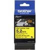 Brother HSe HSE611E Barva pásky: žlutá Barva písma:černá 5.2 mm 1.5 m