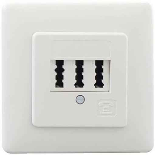 Rutenbeck TAE 2x6/6NFF Up rw zásuvka telefonu pod omítku bílá