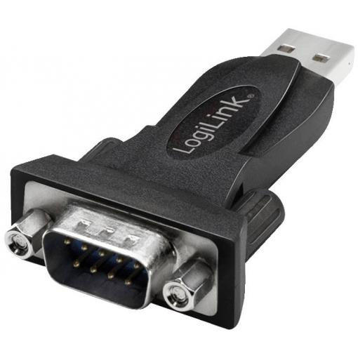LogiLink sériový adaptér [1x USB 2.0 zástrčka A - 1x RS232 zástrčka ] 0 mm černá