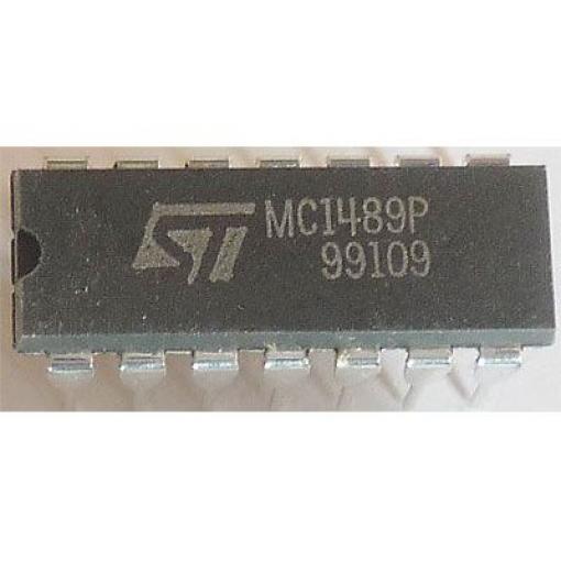 Linkový přijímač RS232 MC1489P, DIL-14
