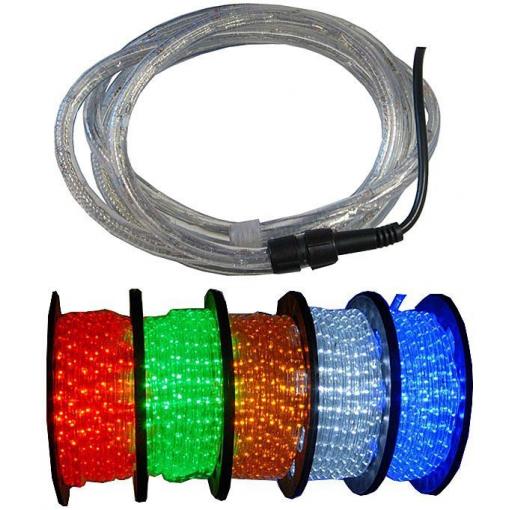 Světelný kabel LED modrý,průměr 13mm, 8m
