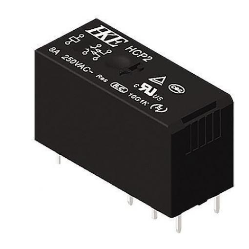 Relé CY115F-2C, 12 V DC, 2× spínací kontakt 250 V / 8 A
