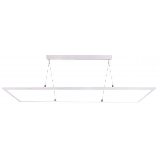 Deko Light 342221 LED Panel transparent, eckig, 50 W, 3000/4000 K, Weiß závěsné světlo, třída E (A - G), LED, pevně vestavěné LED, 53 W, Dopravní bílá (RAL