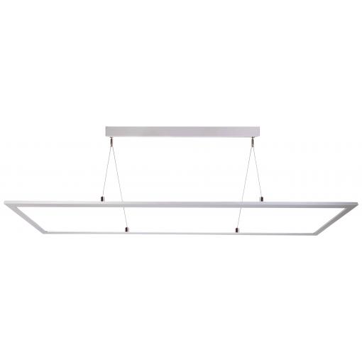 Deko Light 342220 LED Panel transparent, eckig, 50 W, 3000/4000 K, Silber závěsné světlo, třída E (A - G), LED, pevně vestavěné LED, 53 W, bílá