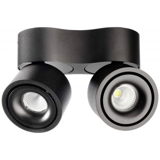 Deko Light Uni II Mini Stropní svítidlo pevně vestavěné LED 15 W Energetická třída (EEK2021): G (A - G) teplá bílá sytá černá (RAL 9005)
