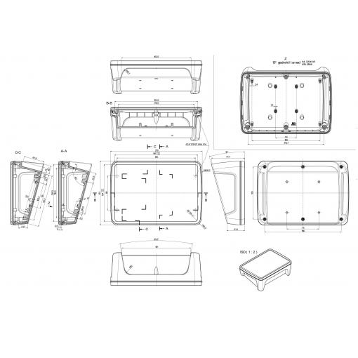 Bopla BoPad BOP 7.0 P-9005-SET pultové pouzdro (d x š x v) 215 x 150 x 75.70 mm ABS černá (RAL 9005) 1 ks