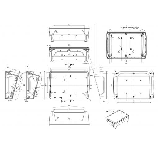 Bopla BoPad BOP 7.0 P-9016-SET pultové pouzdro (d x š x v) 215 x 150 x 75.70 mm ABS bílá (RAL 9016) 1 ks