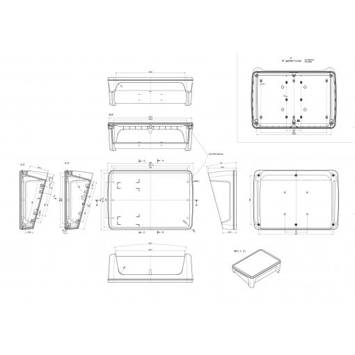 Bopla BoPad BOP 10.1 P-9016-SET pultové pouzdro (d x š x v) 285 x 198 x 92.90 mm ABS bílá (RAL 9016) 1 ks