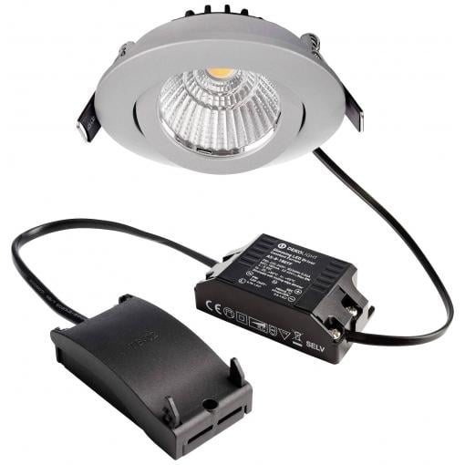 Deko Light 565356 Dione LED vestavné svítidlo, třída F (A - G), pevně vestavěné LED, 8.50 W, stříbrnošedá
