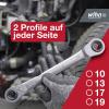 Wiha 45421 WIHA - Ratschenschlüssel 4in1 umschaltbar SB3834101 sada oboustranných ráčnových klíčů Délka klíče (cm) (jen pro nadpis) 10 - 19 mm