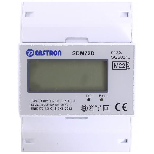 Counttec SDM72D SDM72D třífázový elektroměr digitální 80 A Úředně schválený: Ano Piece 1 ks