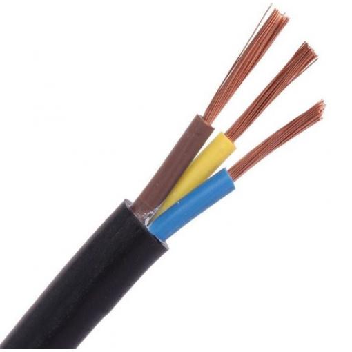 Instalační kabel H05VV-F (CYSY) 3×2,5 mm², černý