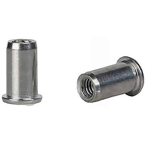 Gesipa 1433711 slepá nýtovací matice (Ø x d) 6 mm x 12 mm M4 ocel Blindnietmutter St M4x6x12 Kleinkopf KS 0,25-3,0mm 500 ks