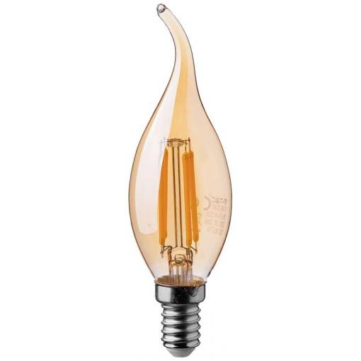 V-TAC 217114 LED Energetická třída (EEK2021) F (A - G) E14 svíčkový tvar, ve větru 4.00 W teplá bílá (Ø x v) 35 mm x 118 mm nestmívatelné 1 ks