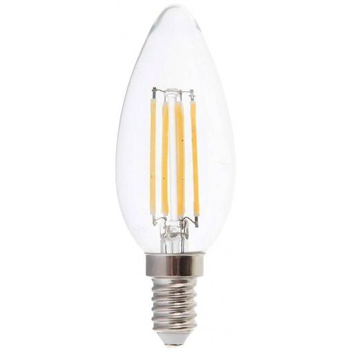 V-TAC 217423 LED Energetická třída (EEK2021) F (A - G) E14 svíčkový tvar 6.00 W = 45 W teplá bílá (Ø x v) 35 mm x 98 mm nestmívatelné 1 ks