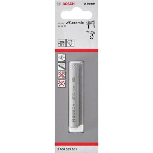 Bosch Accessories 2608599051 vrták do skla a obkladů 10 mm Celková délka 66 mm 1 ks