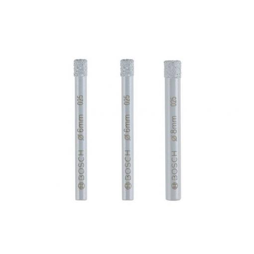 Bosch Accessories 2607011626 vrták do skla a obkladů 6 mm, 8 mm Celková délka 66 mm 1 sada