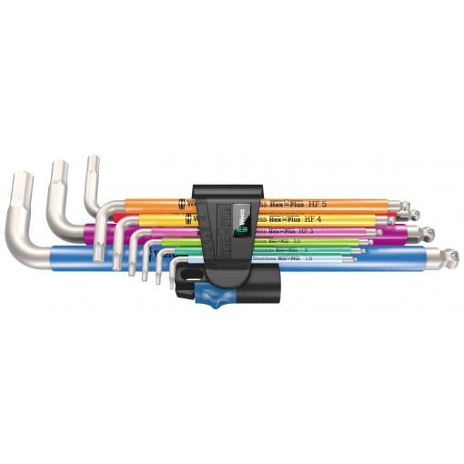 Wera 3950/9 Hex-Plus Multicolour HF Stainless 1 inbus sada klíčů 9dílná