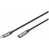 Digitus USB kabel USB 3.2 Gen1 USB-C®, USB-C ® zásuvka, USB-C ® zástrčka 1.00 m černá flexibilní provedení, stíněný, s USB DB-300230-010-S