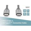 Digitus USB kabel USB 3.2 Gen1 USB-C®, USB-C ® zástrčka 1.00 m černá flexibilní provedení, stíněný, s USB DB-300220-010-S