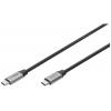 Digitus USB kabel USB 3.2 Gen1 USB-C®, USB-C ® zástrčka 1.00 m černá flexibilní provedení, stíněný, s USB DB-300220-010-S
