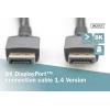 Digitus DisplayPort kabel Konektor DisplayPort 1 m černá DB-340201-010-S třížilový stíněný, flexibilní provedení, bez halogenů, kulatý Kabel DisplayPort