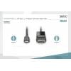 Digitus DisplayPort / USB-C® kabel Konektor DisplayPort, USB-C ® zástrčka 2.00 m černá AK-300334-020-S třížilový stíněný, flexibilní provedení, bez halogenů,