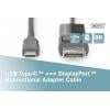 Digitus DisplayPort / USB-C® kabel Konektor DisplayPort, USB-C ® zástrčka 2.00 m černá AK-300334-020-S třížilový stíněný, flexibilní provedení, bez halogenů,